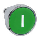 Schneider Electric - Harmony XB4 - tête bouton poussoir - affleurant - Ø22 - vert - texte 'I'