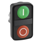 Schneider Electric - Harmony XB4 - tête bouton double touche - Ø22 - marqué - vert/rouge
