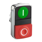 Schneider Electric - Harmony XB4 - tete bouton double touche - D22 - marque - vert-rouge