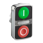 Schneider Electric - Harmony tête bouton-poussoir double touche Ø22 vert + rouge E S IP66, IP69K