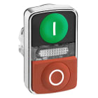 Schneider Electric - Harmony tete bouton-poussoir double touche D22 vert + rouge E S IP66, IP69K