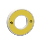 Schneider Electric - Harmony - etiquette lumineuse rouge - D60 - logo EN13850 - fond jaune - 24V