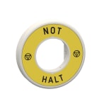 Schneider Electric - Harmony - étiquette lumineuse rouge - Ø60 - NOT HALT - fond jaune - 24V
