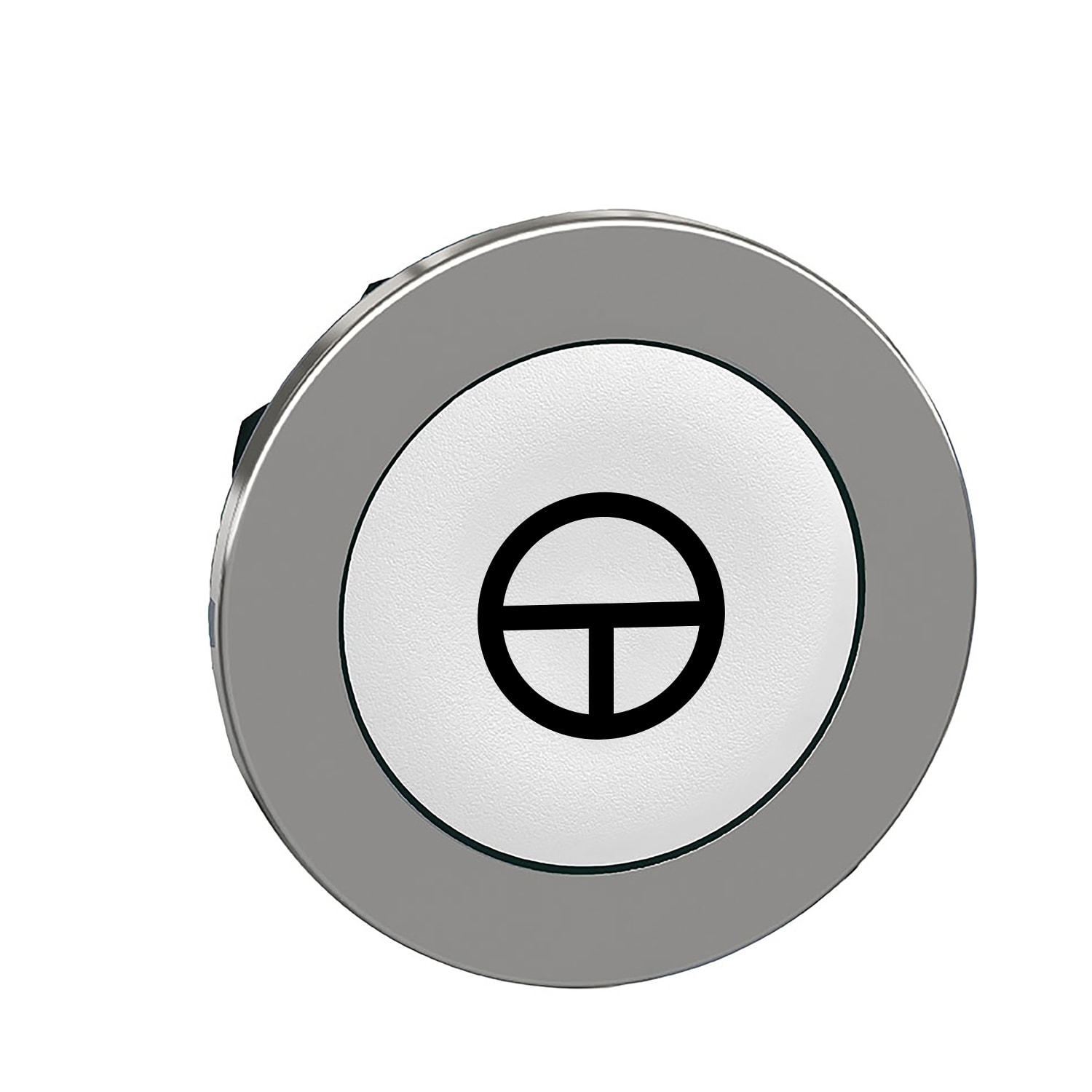 Schneider Electric - Harmony XB4 - tête bouton poussoir à impulsion - flush - marqué - blanc