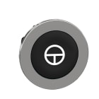 Schneider Electric - Harmony XB4 - tête bouton poussoir à impulsion - flush - marqué - noir