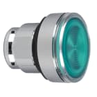 Schneider Electric - Harmony XB4 - tête bouton poussoir lumineux DEL - Ø22 - strié - vert