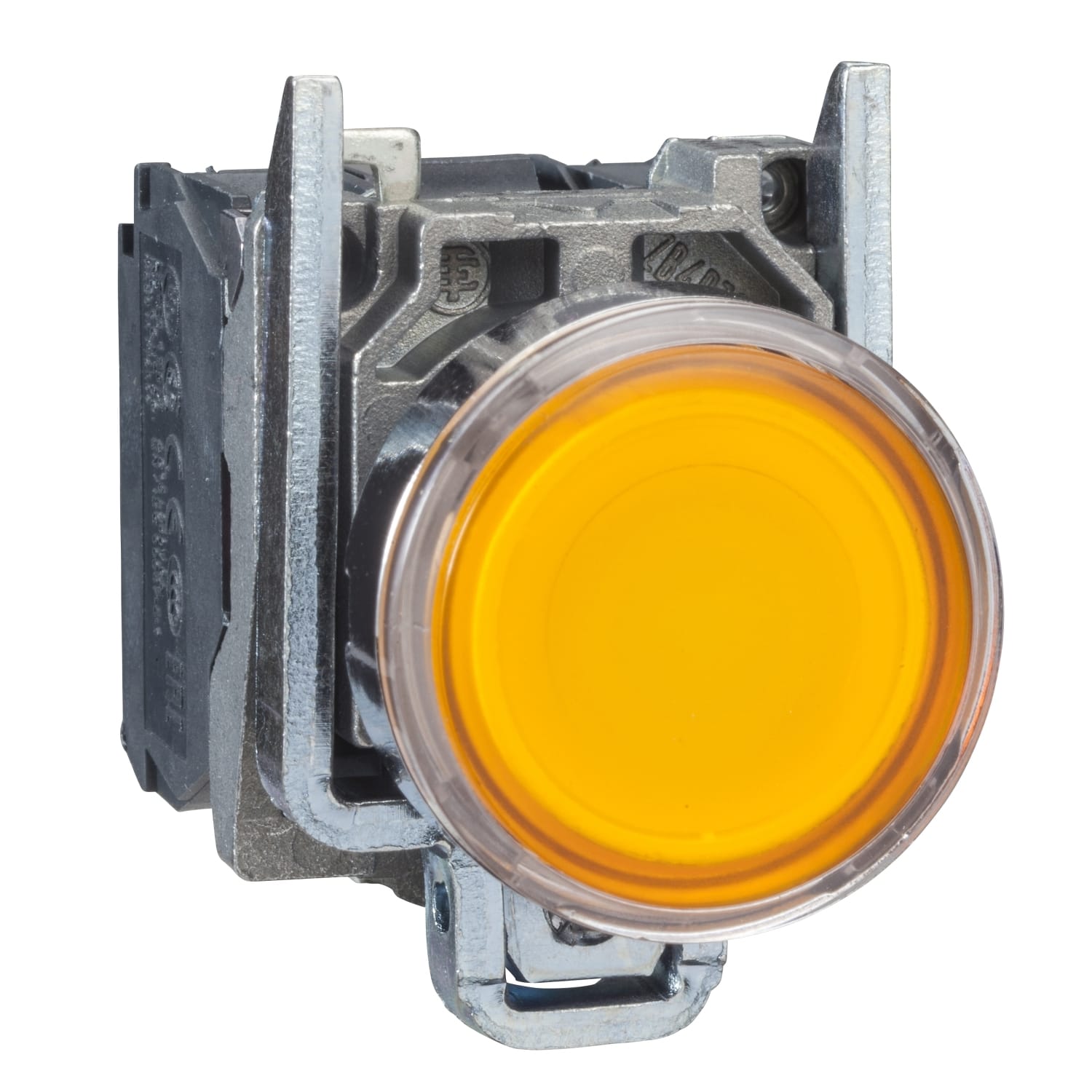 Schneider Electric - Harmony XB4 - poussoir lumineux LED - 1F+1O - orange - D22 - 24VACDC