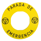 Schneider Electric - Harmony - Etiquette jaune parada de emergencia dia 60mm pour zbz3605