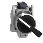 Schneider Electric - Harmony XB4 - bouton tournant à crosse - Ø22 - 3 pos fix - noir - 2F - vis étr