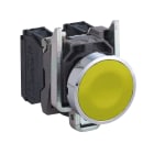 Schneider Electric - Harmony XB4 - bouton poussoir à impulsion - Ø22 - jaune - 1O+1F - vis étrier