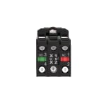Schneider Electric - Harmony XB5 - bouton tourn lum - Ø22 - col grise - 3 posit - rouge - 1O+1F - 24V