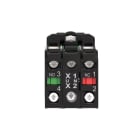 Schneider Electric - Harmony bt-pous lumineux bleu Ø22 - impulsion - 24V - 1O+1F