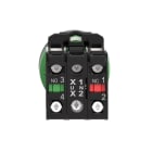 Schneider Electric - Harmony XB5 - bouton poussoir lum - Ø22 - col grise - bleu - 1O+1F - 24V