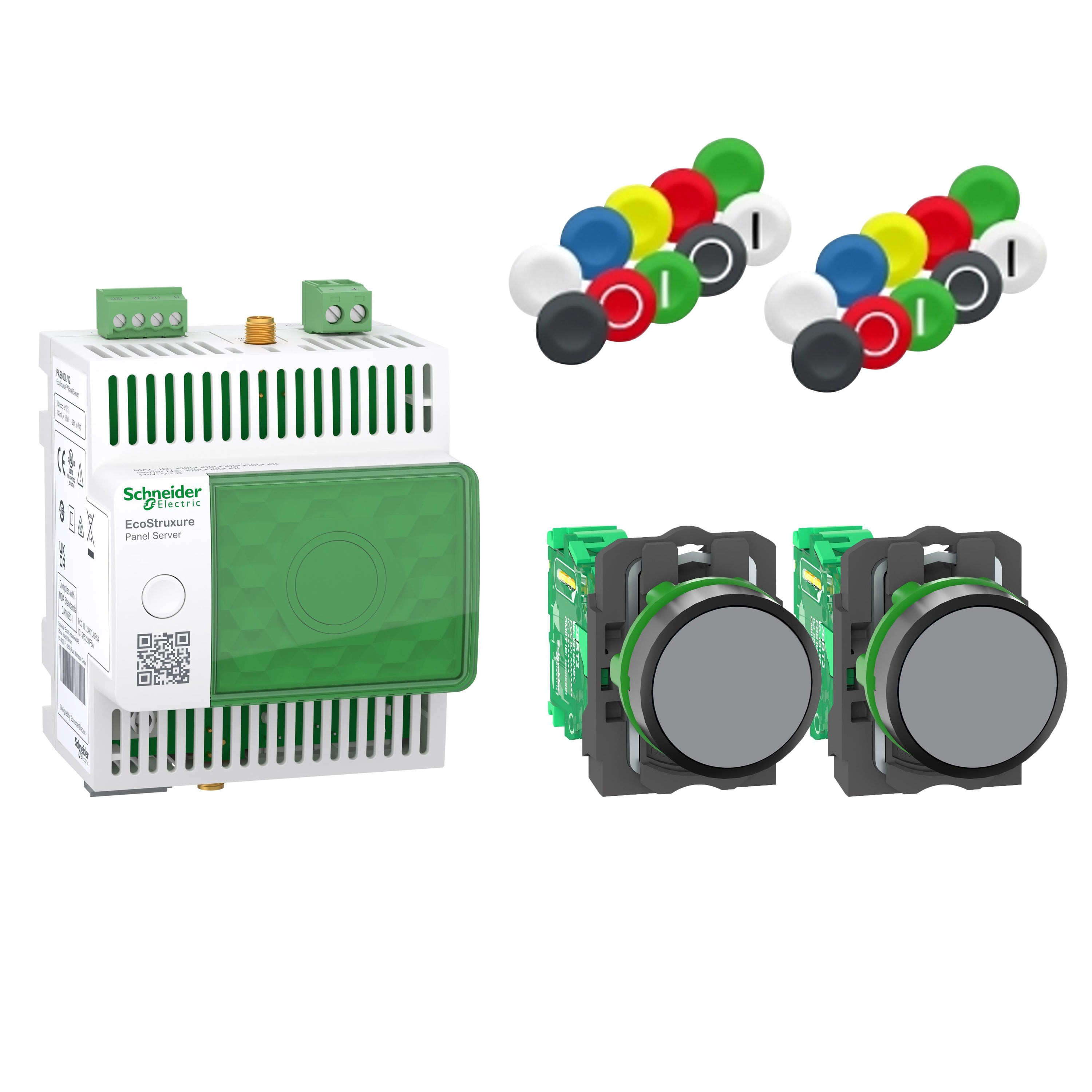 Schneider Electric - Harmony XB5R - Pack incluant PAS600L - 2 boutons poussoirs - un ZBRZ1