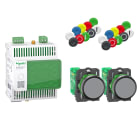 Schneider Electric - Harmony XB5R - Pack incluant PAS600L - 2 boutons poussoirs - un ZBRZ1