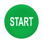 Schneider Electric - Harmony - capsule pr bouton poussoir - Ø22 - affleurant lisse - 'START' - vert