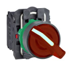 Schneider Electric - Harmony XB5 - bouton a manette lumin - D22 - 2 pos fix - rouge - 1O+1F - 24V