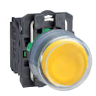 Schneider Electric - Harmony XB5 - bouton poussoir à impuls - Ø22 - capuchonné - jaune - 1F - vis