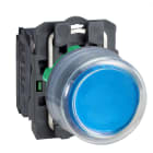 Schneider Electric - Harmony XB5 - bouton poussoir à impuls - Ø22 - capuchonné - bleu - 1F - vis étr