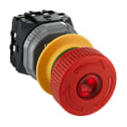 Schneider Electric - Harmony XB5 - arret urgence lumin monit - D40 - pousser tourner - rouge - 2O+1F