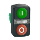 Schneider Electric - Harmony tête bouton-poussoir double touche Ø22 vert + rouge E S IP66, IP69K