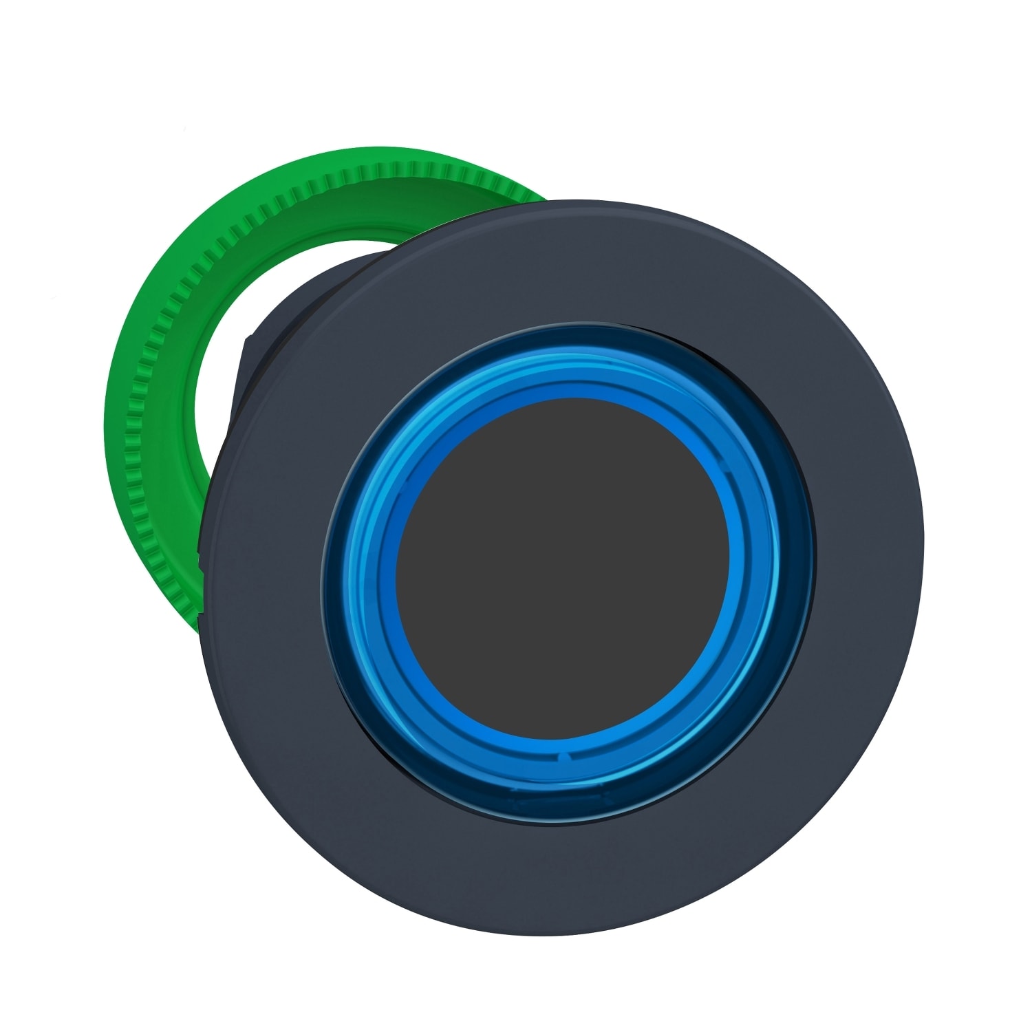 Schneider Electric - Harmony XB5 - tête bouton poussoir lum DEL - flush - anneau - bleu