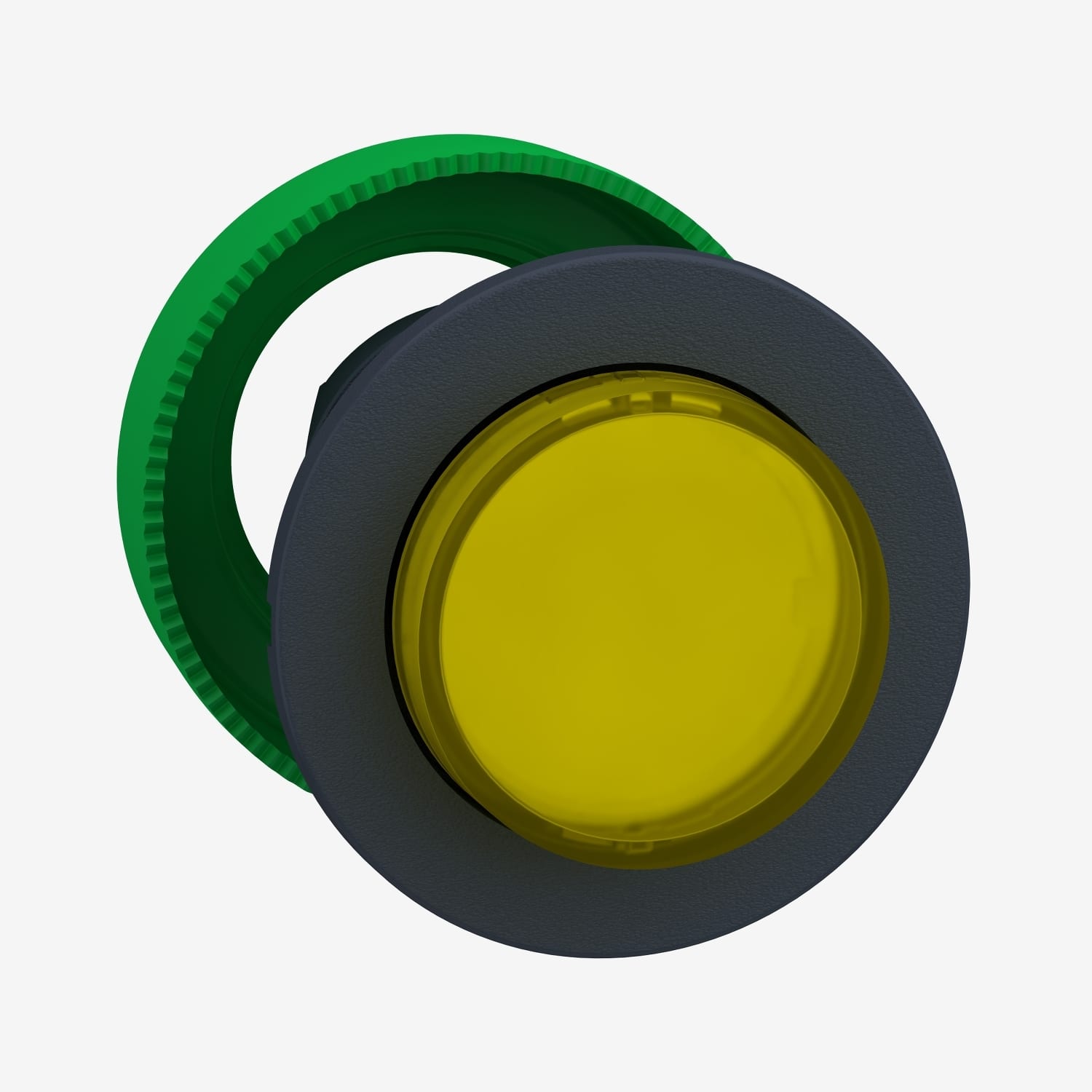 Schneider Electric - Harmony XB5 - tête bouton poussoir lum DEL - flush - dépassant - jaune