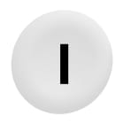 Schneider Electric - Harmony - capsule pr bouton poussoir - Ø22 - affleurant lisse - 'I' - blanc