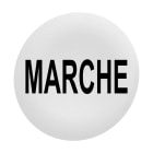 Schneider Electric - Harmony - capsule pr bouton poussoir - Ø22 - affleurant lisse - 'MARCHE' - blanc