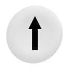 Schneider Electric - Harmony - capsule pr bouton poussoir - Ø22 - affleurant lisse - flèche - blanc
