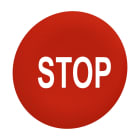 Schneider Electric - Harmony - capsule pr bouton poussoir - Ø22 - affleurant lisse - 'STOP' - rouge