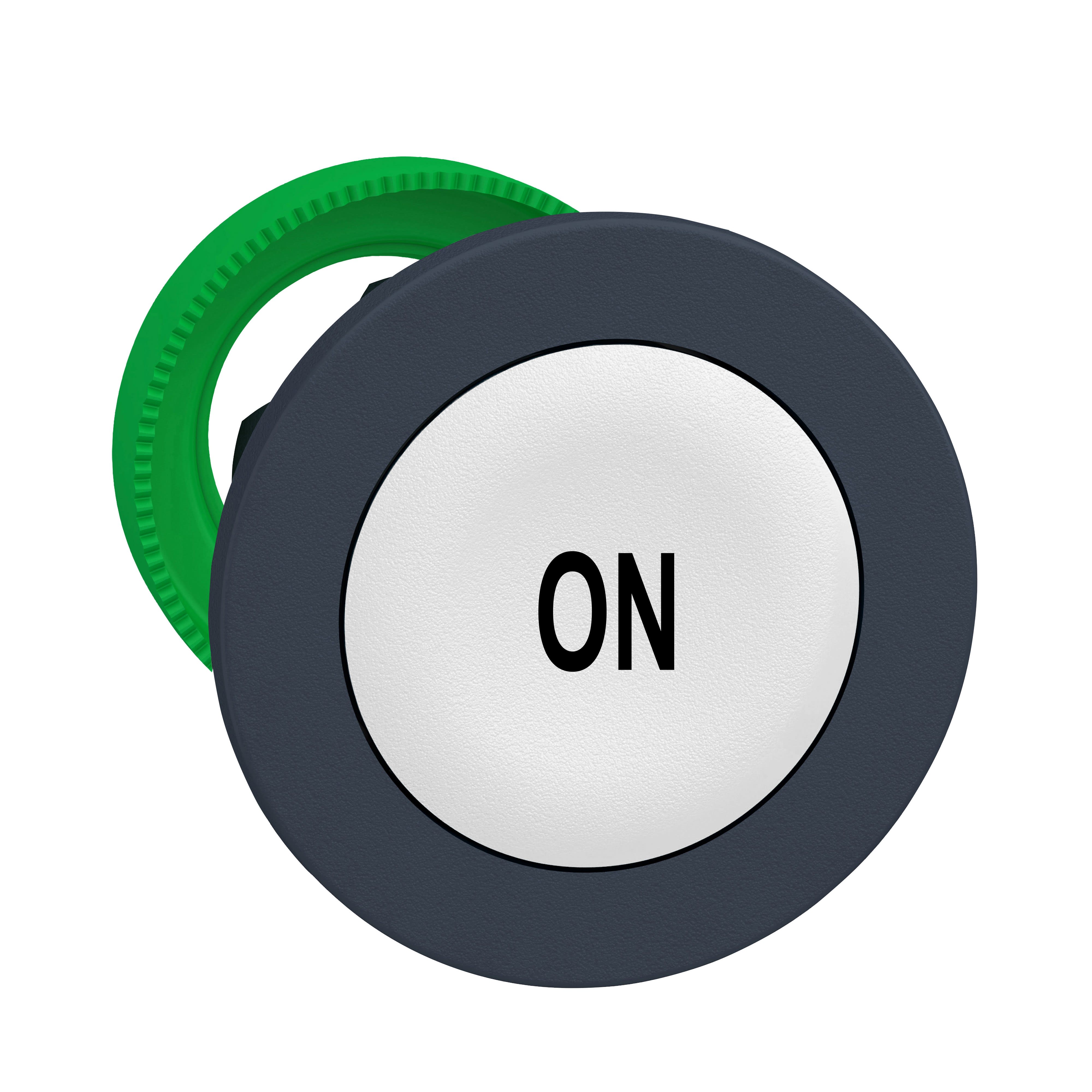 Schneider Electric - Harmony XB5 - tête bouton poussoir à impulsion - flush - marqué - blanc