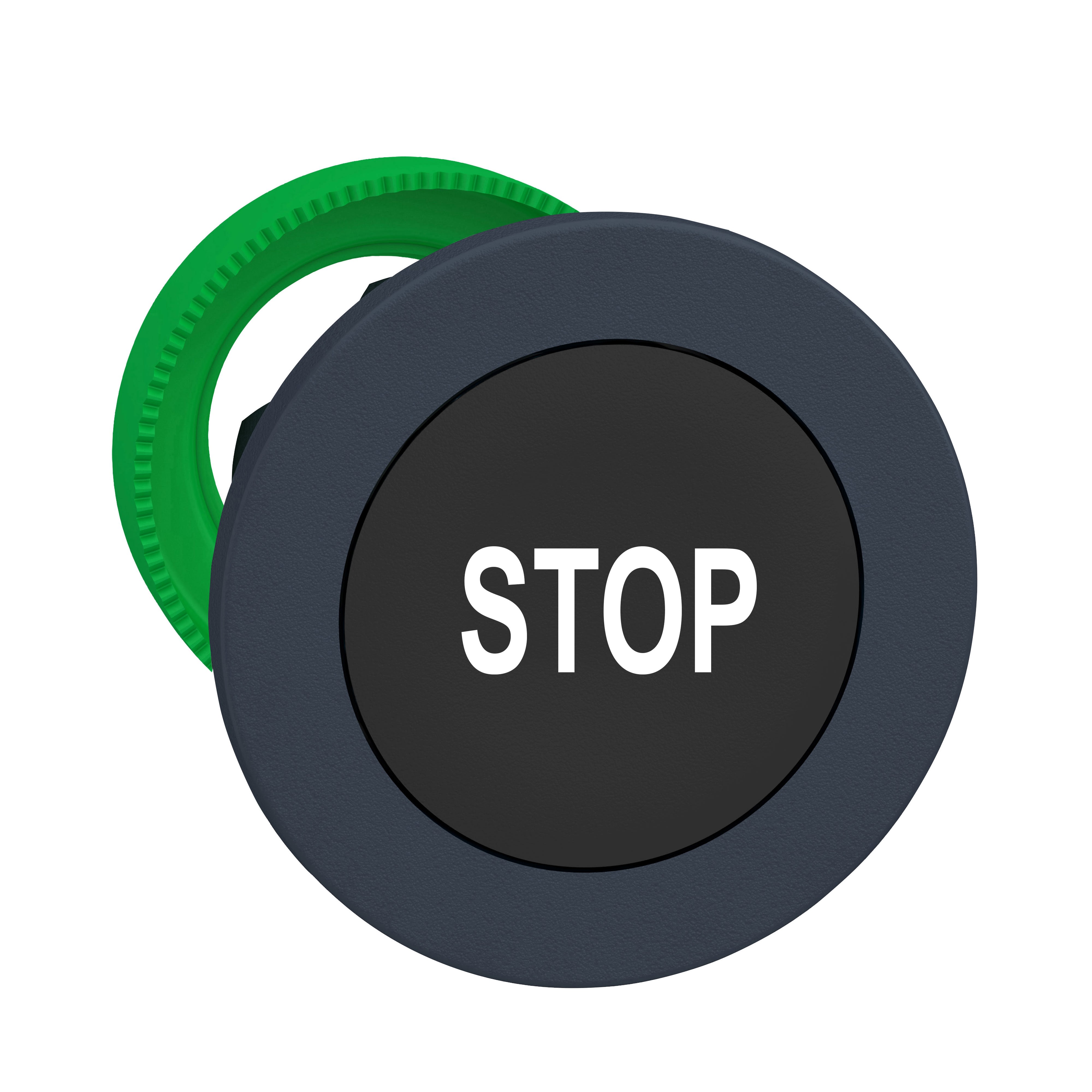 Schneider Electric - Harmony XB5 - tête bouton poussoir à impulsion - flush - marqué - noir