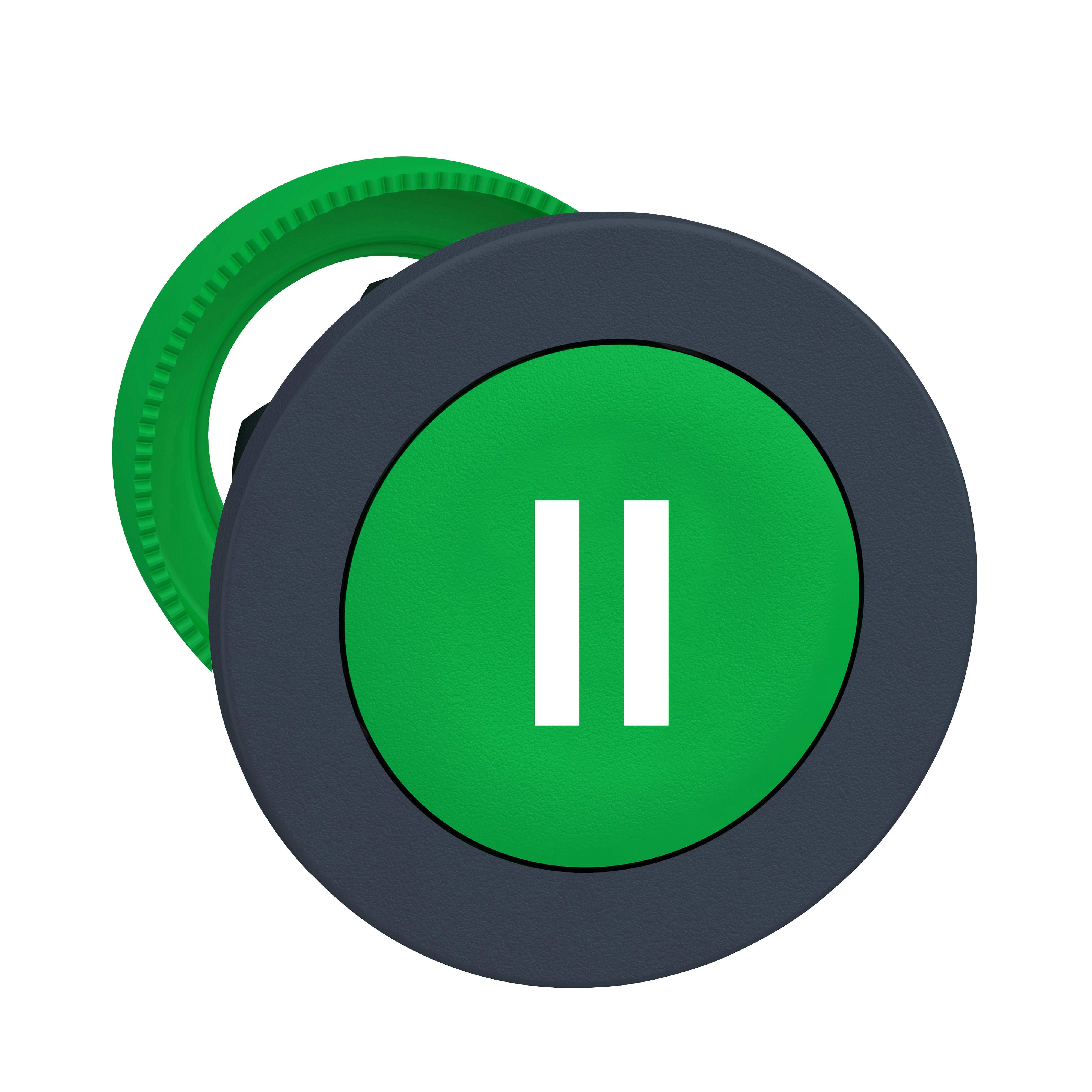 Schneider Electric - Harmony XB5 - tête bouton poussoir à impulsion - flush - marqué - vert