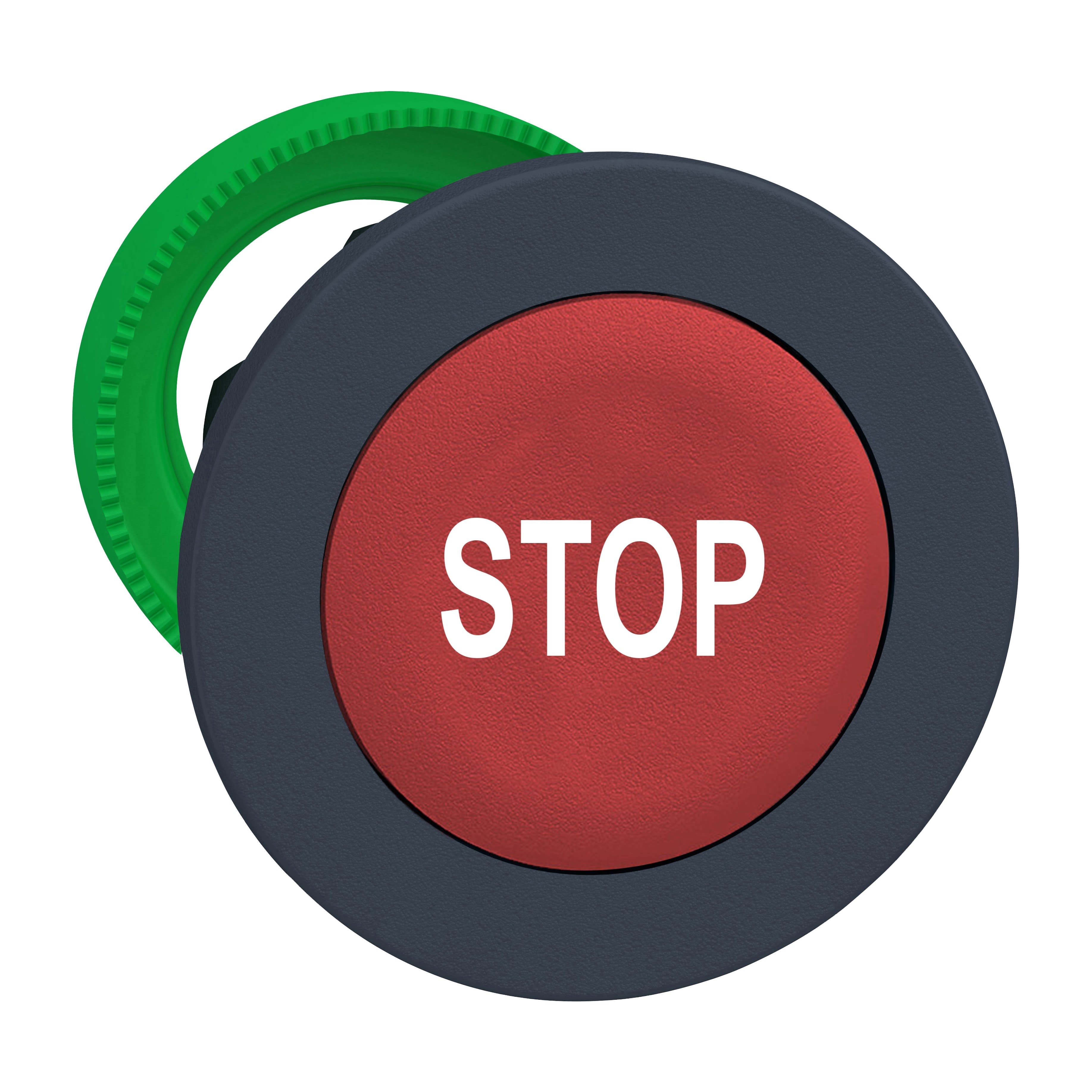 Schneider Electric - Harmony XB5 - tête bouton poussoir à impulsion - flush - 'STOP ' - rouge