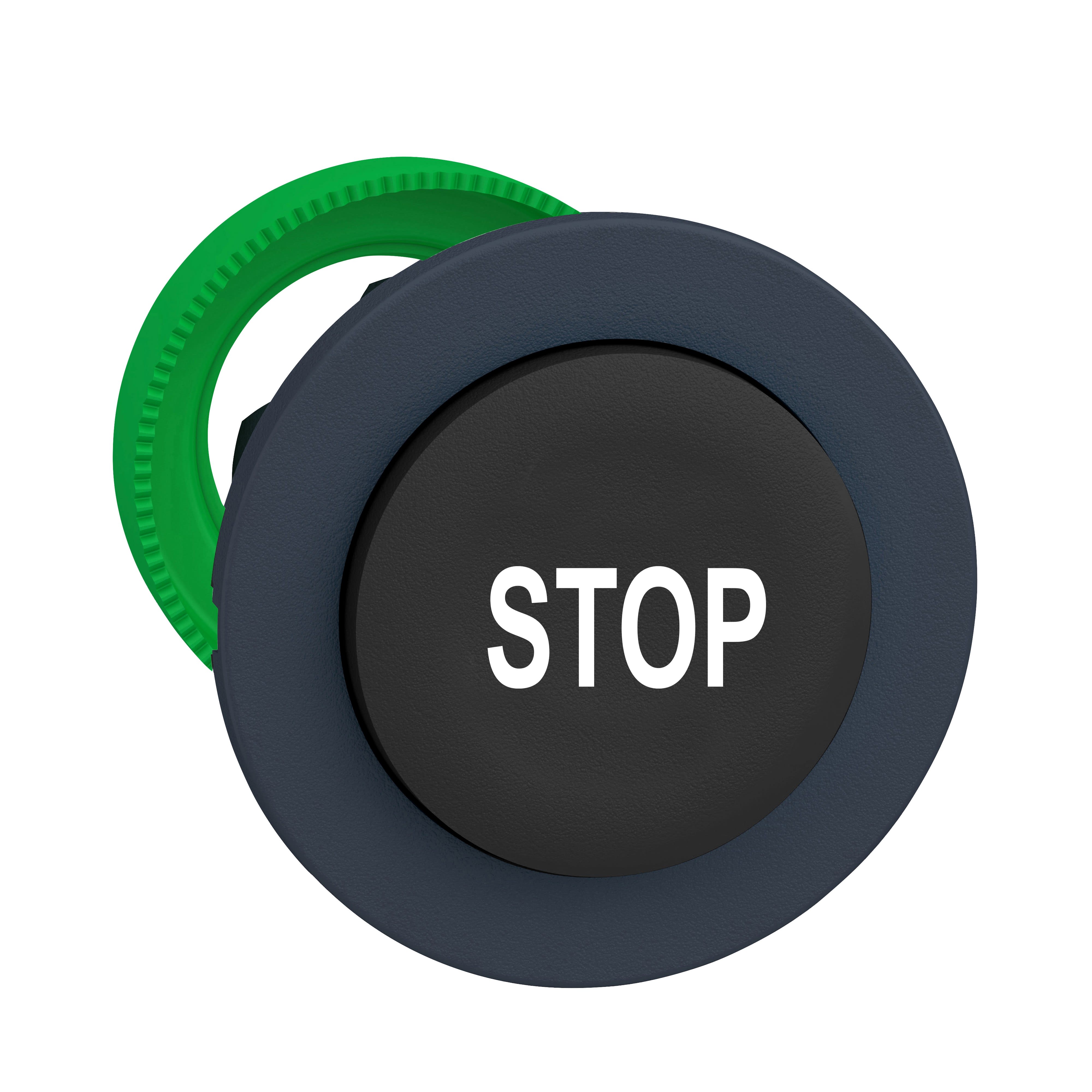 Schneider Electric - Harmony XB5 - tête bouton poussoir - flush - dépassant - marqué - noir