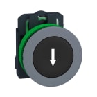 Schneider Electric - Harmony XB5 - bouton poussoir - Ø22 - col flush grise - marqué - noir - 1F