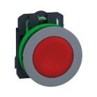 Schneider Electric - Harmony XB5 - bouton poussoir à impulsion - Ø22 - col flush grise - rouge - 1O