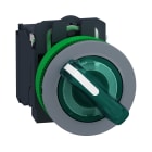 Schneider Electric - Harmony XB5 - bouton tourn lum - Ø22 - flush - 2 pos fix - vert - 1O+1F - 24V