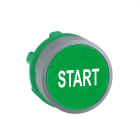 Schneider Electric - Harmony XB5 - tête de bouton poussoir - Ø22 - col grise - marqué 'START' - vert