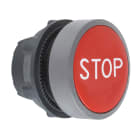 Schneider Electric - Harmony XB5 - tête de bouton poussoir - Ø22 - col grise - marqué 'STOP' - rouge