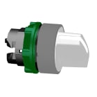 Schneider Electric - Harmony XB5 - tĂȘte de bouton tournant - Ă22 - col grise - 2 posit fixes - blanc