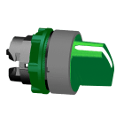 Schneider Electric - Harmony XB5 - tĂȘte de bouton tournant - Ă22 - col grise - 2 pos Ă rap. - vert