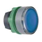 Schneider Electric - Harmony XB5 - tête bouton poussoir lumineux - Ø22 - col grise - bleu