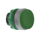 Schneider Electric - Harmony XB5 - tete bouton pousser-pousser - D22 - col grise - depassant - vert