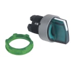 Schneider Electric - Harmony XB5 - tête bouton tournant lumin - Ø22 - col grise - 3 pos rap DC - vert