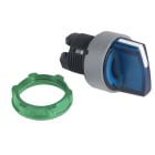 Schneider Electric - Harmony XB5 - tête bouton tournant lumin - Ø22 - col grise - 3 pos rap DC - bleu