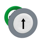 Schneider Electric - Harmony XB5 - tête de bouton poussoir - Ø22 - col flush grise - marqué - blanc