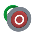 Schneider Electric - Harmony XB5 - tête bouton poussoir - Ø22 - col flush grise - marqué 'O' - rouge