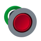 Schneider Electric - Harmony XB5 - tete de bouton poussoir lumineux - D22 - col flush grise - rouge